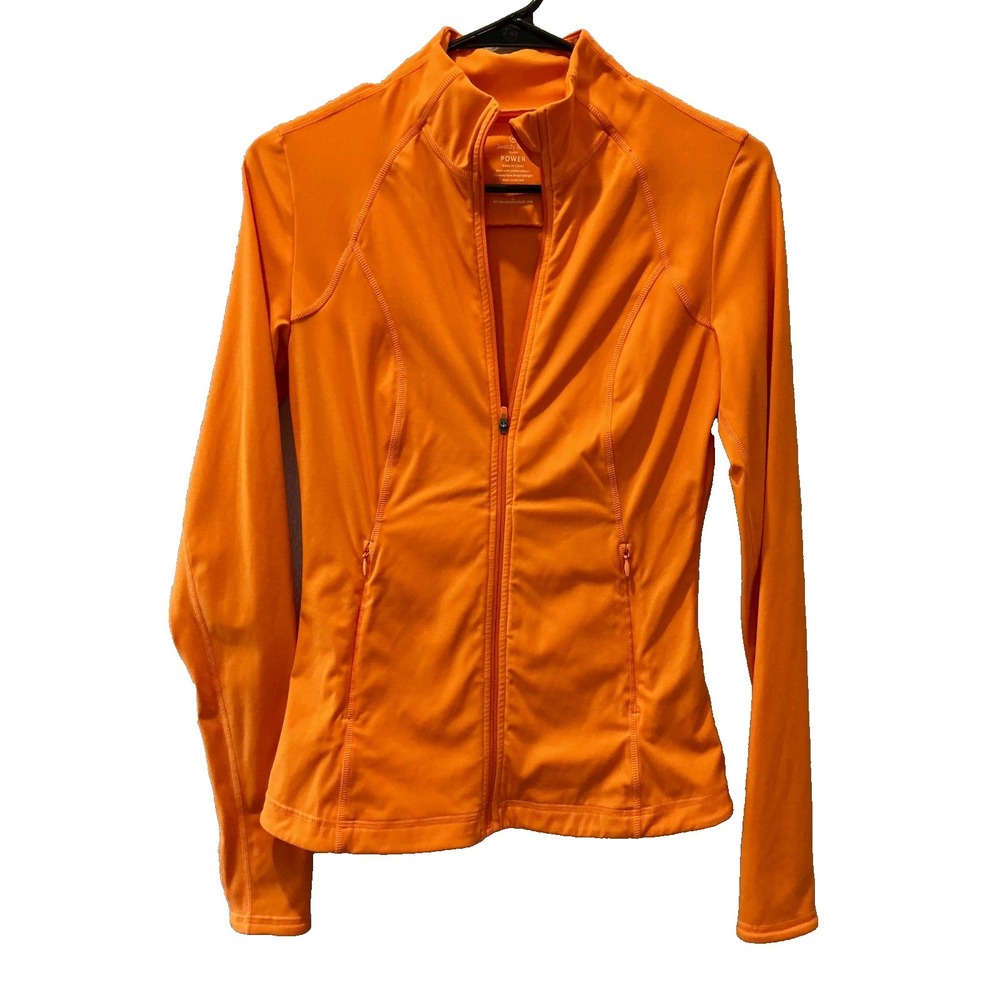 Women's Sweaty Betty Power Boost Workout Zip Through Jacket Sz XS Orange
